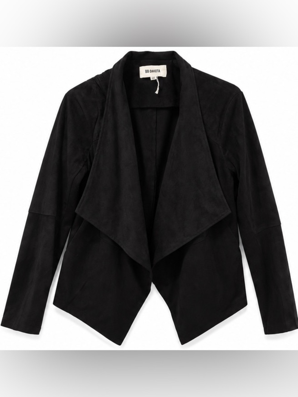 BB Dakota Black Suede Waterfall Jacket